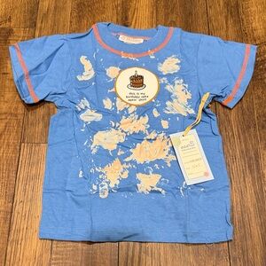 Blue Birthday Cake Kids T-Shirt